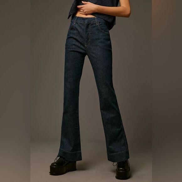 Anthropologie Pilcro Clean Rinse High-Rise Flare Jeans Size 26 - Picture 3 of 7